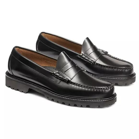 NWT G.H.Bass Larson Lug Weejuns Leather Lug Sole Penny Loafers Black Mens US 7 main image 8
